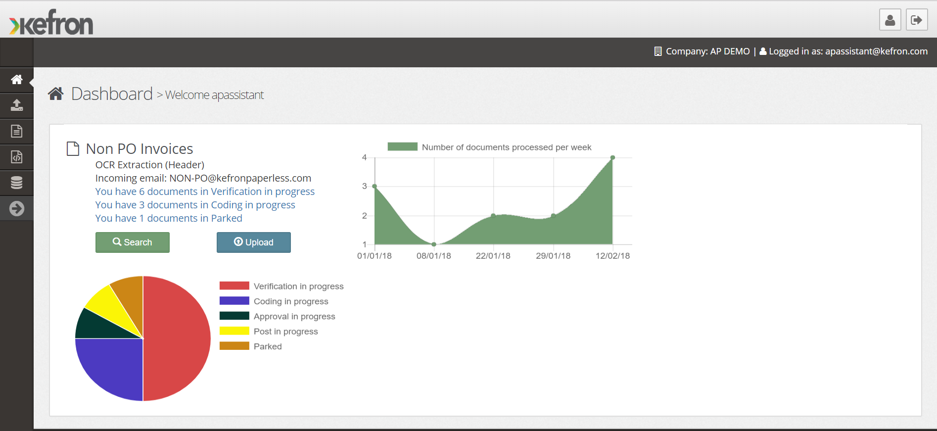 screenshot of Kefron AP - Accounts Payable